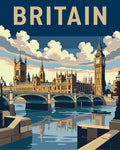 Thumbnail for United Kingdom travel poster Paint By Numbers, London and Big Ben