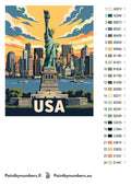 Thumbnail for Color chart and instructions - United States Travel Poster 40x50cm