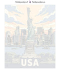 Thumbnail for Numbered canvas - United States Travel Poster 40x50cm