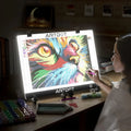 Thumbnail for Comparison of LED light table brightness levels in diamond painting