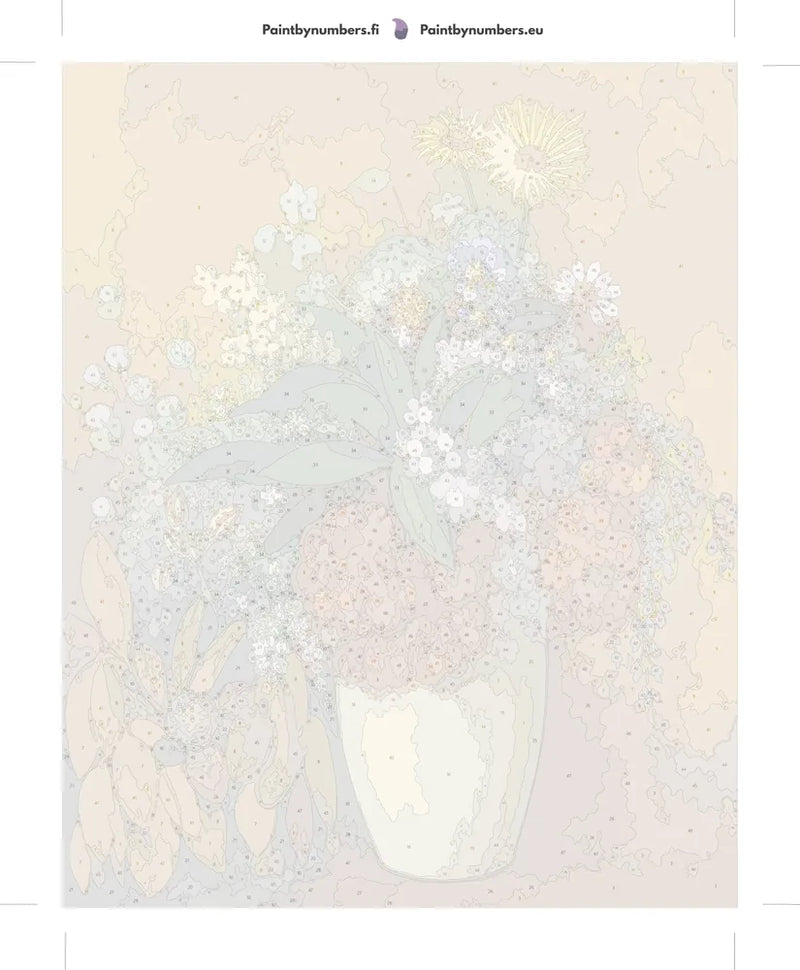 Paint by numbers numbered canvas - Vase of Flowers 40x50cm
