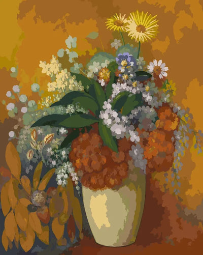Vase of Flowers paint by numbers - Odilon Redon