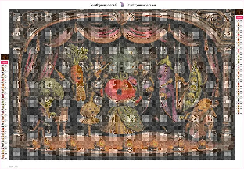 Diamond painting adhesive canvas preview - Vegetable Orchestra