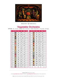 Thumbnail for DMC color chart for Vegetable Orchestra diamond painting - 39 colors