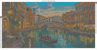 Thumbnail for Venetian Canal View diamond painting adhesive canvas 120x60cm