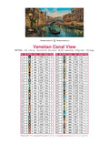 Thumbnail for Venetian Canal View diamond painting color chart – 60 DMC colors