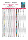 Thumbnail for DMC color chart for Vibrant Underwater Fantasy World diamond painting - 60 colors