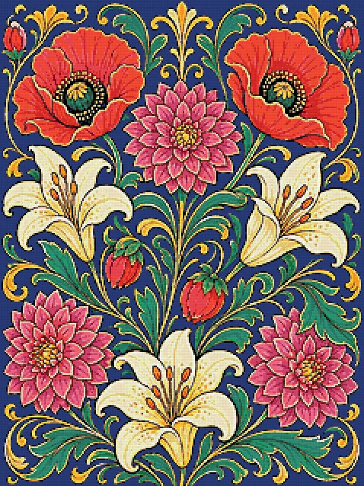 Diamantmönster för Victorian Botanical