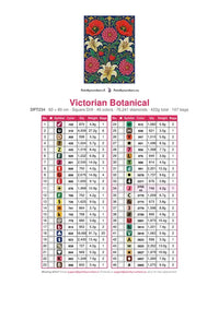 Thumbnail for DMC color chart for Victorian Botanical diamond painting - 46 colors