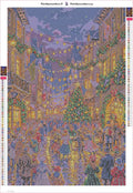 Thumbnail for Diamond painting adhesive canvas preview - Victorian Christmas Street Festival