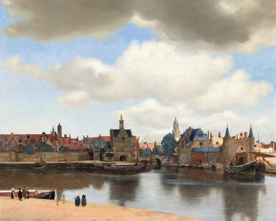 View of Delft by Vermeer, 50x40 cm diamond painting – original artwork the design is made from