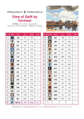 Thumbnail for DMC color chart for View of Delft by Vermeer diamond painting - 35 colors