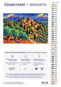 Thumbnail for Paint color chart and instructions - Village in the South 60x40cm