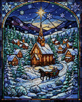 Thumbnail for Diamond painting pattern chart - Village Winter Night