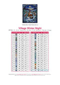 Thumbnail for DMC color chart for Village Winter Night diamond painting - 40 colors
