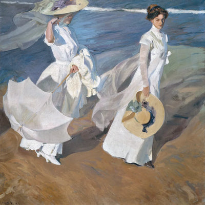 Walk on the Beach by Sorolla, 50x50 cm diamond painting – original artwork the design is made from