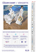 Thumbnail for Paint color chart and instructions - Walk on the Beach 50x50cm