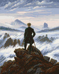 Thumbnail for Wanderer above the Sea of Fog by Caspar David Friedrich, 40x50 cm diamond painting – finished design preview