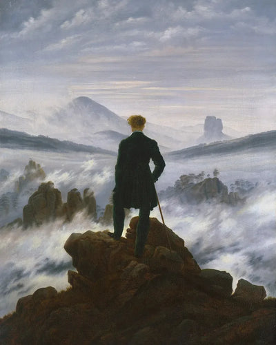 Wanderer above the Sea of Fog by Caspar David Friedrich, 40x50 cm diamond painting – original artwork the design is made from