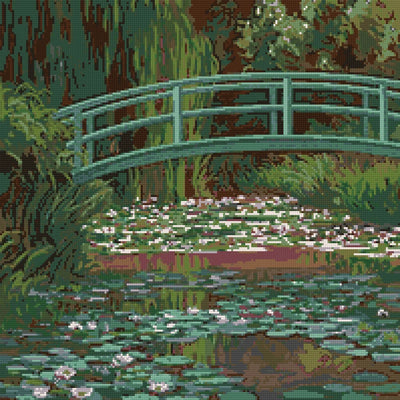 Diamond painting pattern chart - Water Lily Pond