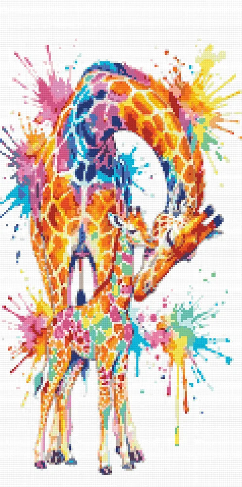 Diamond pattern - Watercolor Giraffes