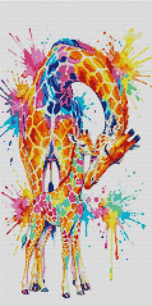 Diamond pattern - Watercolor Giraffes