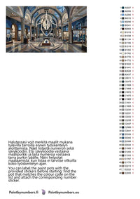 Thumbnail for Paint color chart and instructions - Whale Skeleton in Museum 70x40cm