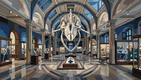 Thumbnail for Whale skeleton in museum hall paint by numbers