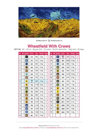 Thumbnail for Wheatfield With Crows diamond painting color chart – 35 DMC colors