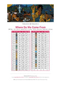 Thumbnail for Where Do We Come From diamond painting color chart – 41 DMC colors