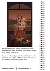Thumbnail for Paint color chart and instructions - Whiskey Decanter and Sunset 40x70cm