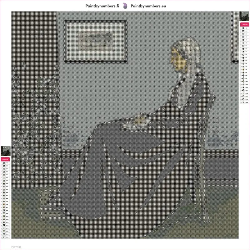 Whistler S Mother diamond painting adhesive canvas 50x50cm