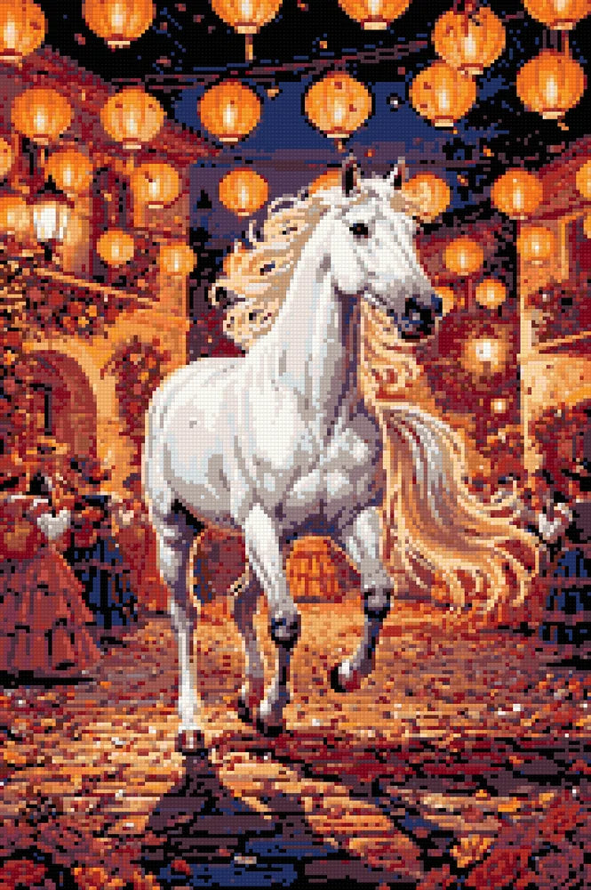 Diamond pattern - White Horse in Festival