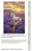 Thumbnail for Paint color chart and instructions - White Horse in Lavender Field 40x60cm
