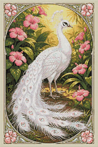 Thumbnail for Diamond Pattern - White Peacock Frame