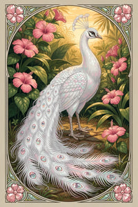 Thumbnail for Diamond Painting White Peacock Frame