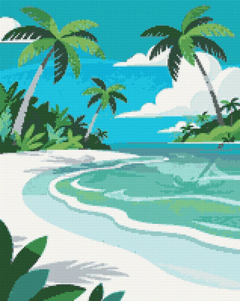 Diamond Pattern - White Sand
