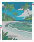 Thumbnail for White Sand diamond painting adhesive canvas 40x50cm