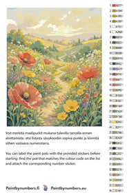 Thumbnail for Color chart and instructions - Wildflower Meadow Path 40x50cm