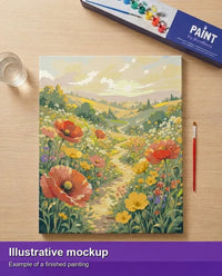 Thumbnail for Illustration of the finished paint by numbers - Wildflower Meadow Path 40x50cm