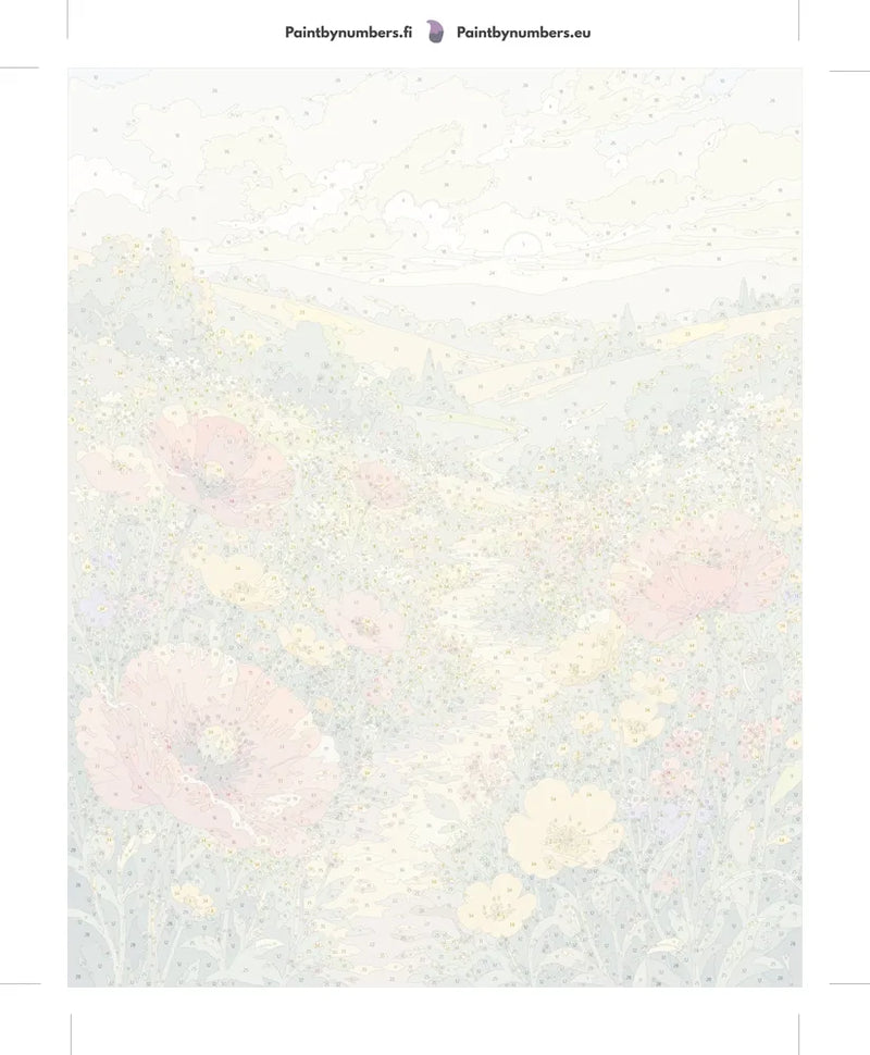 Numbered canvas - Wildflower Meadow Path 40x50cm