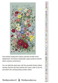 Thumbnail for Paint color chart and instructions - Wildflowers Birds and Butterflies 40x80cm
