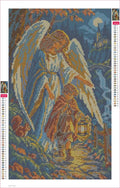 Thumbnail for Diamond painting adhesive canvas preview - Wings over the Lantern Path
