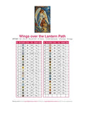 Thumbnail for DMC color chart for Wings over the Lantern Path diamond painting - 37 colors