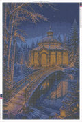 Thumbnail for Diamond painting adhesive canvas preview - Winter Gazebo