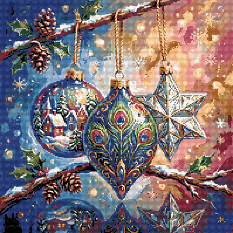 Diamantmönster för Winter Ornaments