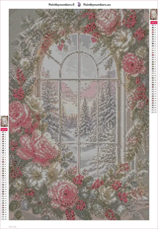 Diamond painting adhesive canvas preview - Winter Window