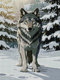 Thumbnail for Winter Wolf diamond painting preview
