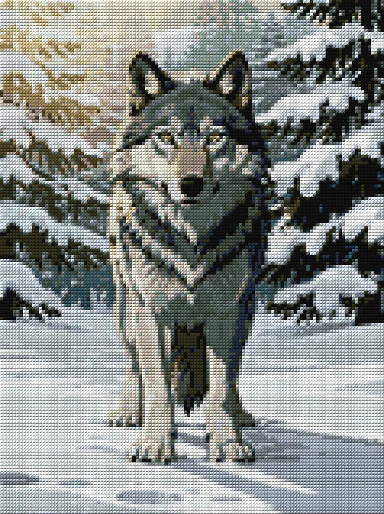 Winter Wolf diamond painting preview