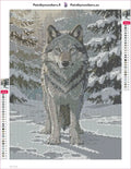 Thumbnail for Winter Wolf diamond painting adhesive canvas 30x40cm